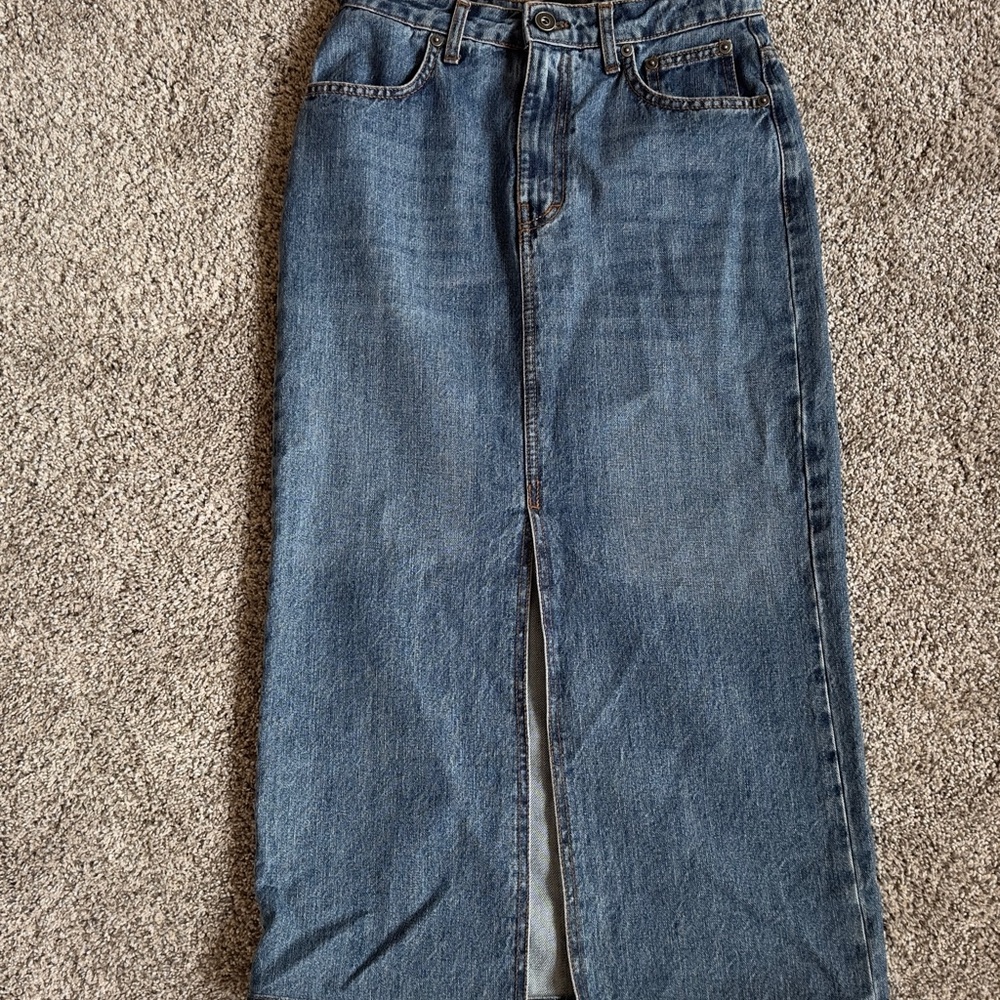 Denim Maxi Skirt
